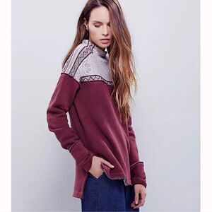 Free People Snow Bunny Pullover – Berry – Size XS